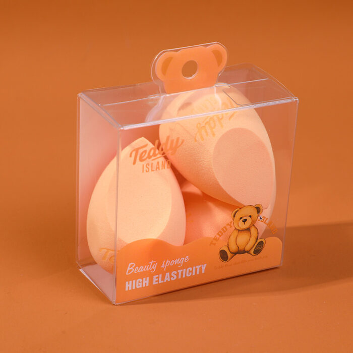 0Y8A0879 Σφουγγαράκι μακιγιάζ σειράς TEDDY ISLAND 3 τεμάχια - ανοιχτό καφέ - Image 1