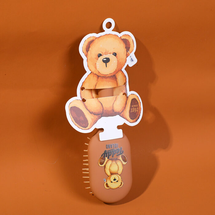 0Y8A0935 Χτένα μασάζ σειράς TEDDY ISLAND όρθια - σκούρο καφέ - Image 1