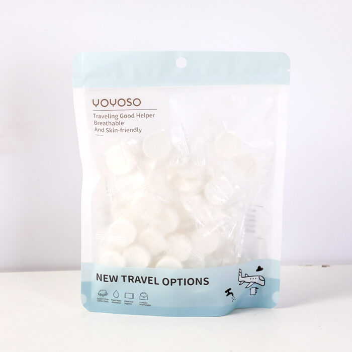 0Y8A1244 Συμπιεσμένες μάσκες προσώπου από καθαρό βαμβάκι – 50 τεμάχια - Image 1