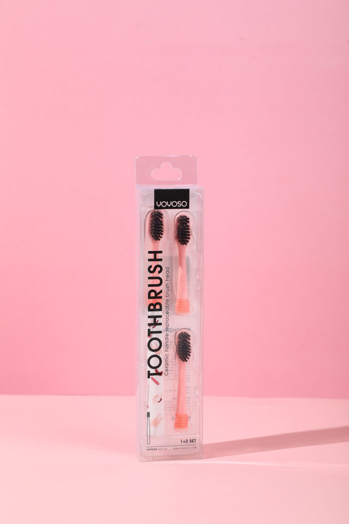 0Y8A1503 Οδοντόβουρτσα με λεπτές τρίχες και ανταλλακτικές κεφαλές – Σετ 1+2 - Image 1