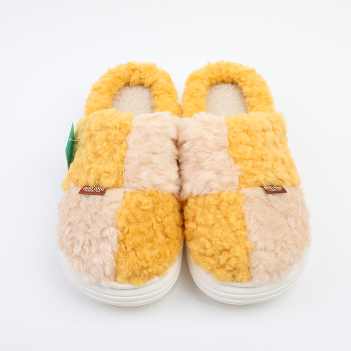 0Y8A7477 TianZiGe Παντόφλες, βαμβακερές, κίτρινο 36-37 - Image 1