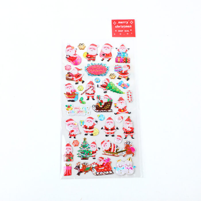 2L3A0215 YT-DJ201-203 – 3D Χριστουγεννιάτικα Αυτοκόλλητα με Γκλιτερ και Κρυστάλλους - Image 1