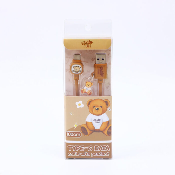 2L3A0965 TEDDY ISLAND Καλώδιο USB Type-C με Διακοσμητικό – B Style – SJ-007 - Image 1