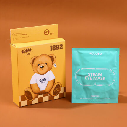 TEDDY ISLAND Series – Μάσκα Ματιών με Ατμό, 5 Τεμάχια, Σκούρο Καφέ