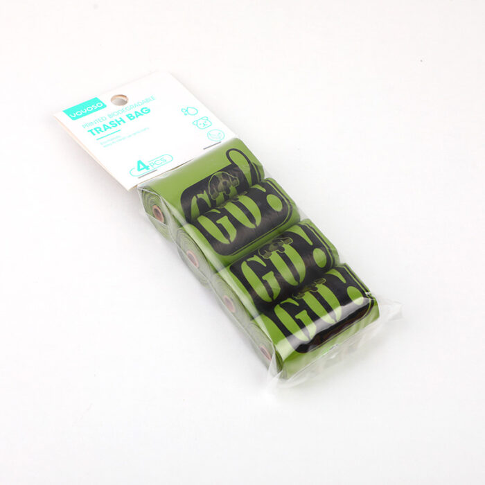 2L3A4479 Τυπωμένη βιοδιασπώμενη σακούλα απορριμμάτων 4 τεμάχια - πράσινη - Image 1
