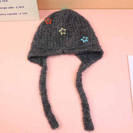 Σκούφος με Προστασία Αυτιών και Τρία Αστέρια – Μαύρο