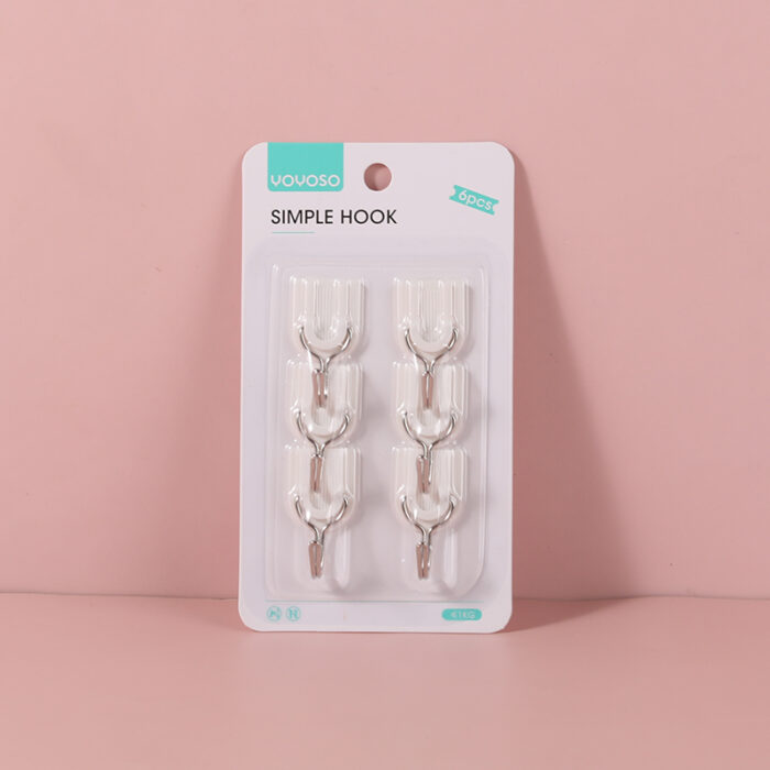 2L3A5355 Πρακτικοί Γάντζοι Τοίχου, Μικροί – Σετ 6τεμάχια - Image 1