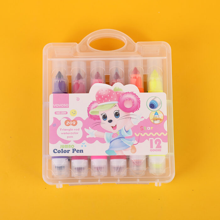 2L3A6449 Μολύβια Νερομπογιάς Bold Bar – Μεγάλη Χωρητικότητα, 12 Χρώματα με Σφραγίδα — 204-12 209 - Image 1