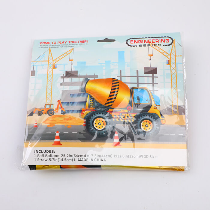 2L3A8287 Τρισδιάστατο μπαλόνι foil σε σχήμα φορτηγού χωματόδρομου – 1 τεμάχιο - Image 1