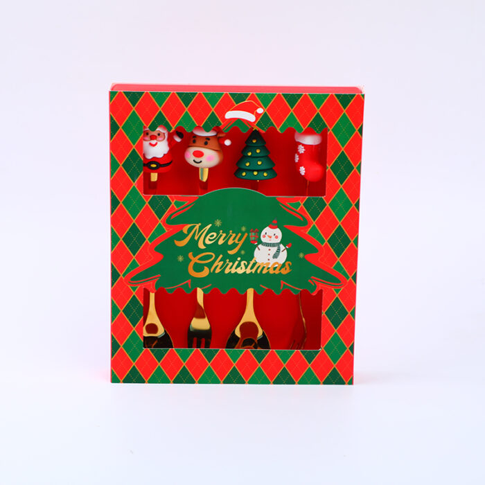 2L3A8648 Christmas Series – Σετ Κουτάλια & Πιρούνια, 4 Τμχ. - Image 1