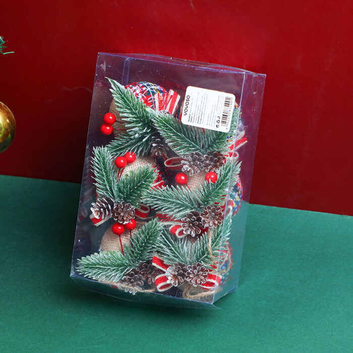 2L3A9136 Χριστουγεννιάτικη μπάλα 6 τεμάχια-D79 - Image 1