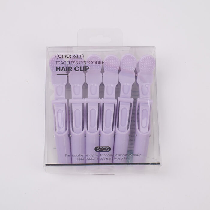 P1011349 Σετ 6 κλιπ μαλλιών κροκόδειλος χωρίς σημάδια - Image 1