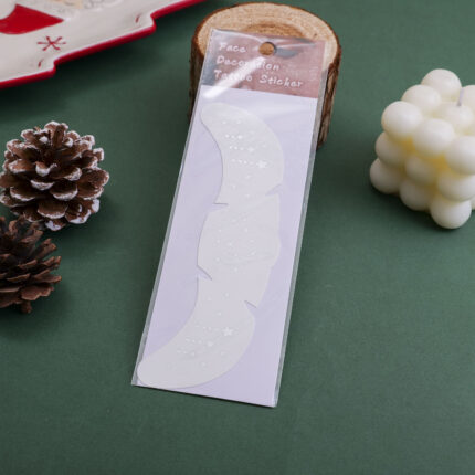 Αυτοκόλλητα προσώπου με ασημένια γάζα και λάμψη αστεριού