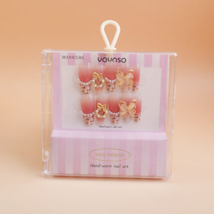 Dreamy Splendor Series Press-on Nails - Μικρό φιόγκο σε στυλ Chanel, 24 τεμάχια