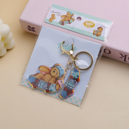 Ακρυλικό μπρελόκ TEDDY ISLAND με θέμα skateboard