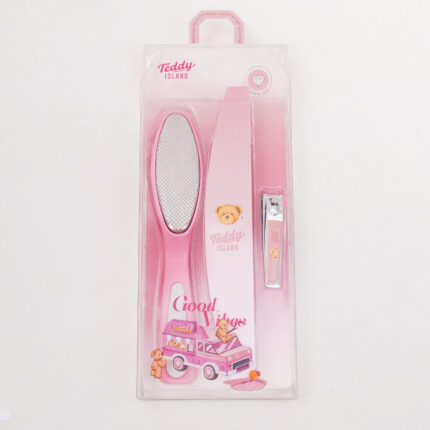 Σετ 3 τεμαχίων για περιποίηση νυχιών και αφαίρεση επωνυχίων σειράς TEDDY ISLAND