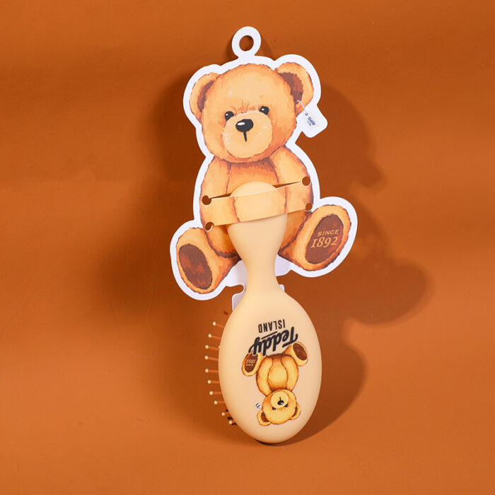 0Y8A0956 TEDDY ISLAND series, Μικρή χτένα με αερόσακο- ανοιχτό καφέ - Image 1