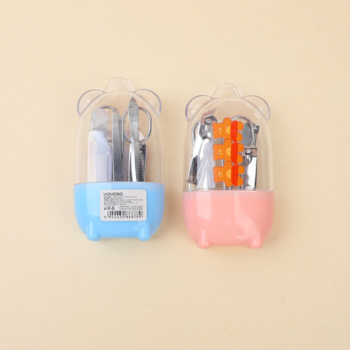 0Y8A2294 Σετ μανικιούρ με κινούμενα σχέδια σε σχήμα αρκούδας - 7 τεμάχια - Image 1