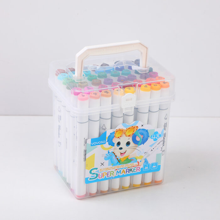 2L3A2847 204-48 48 Χρώματα Τριγωνικός Διπλής Κεφαλής Μαρκαδόρος 220 - Image 1