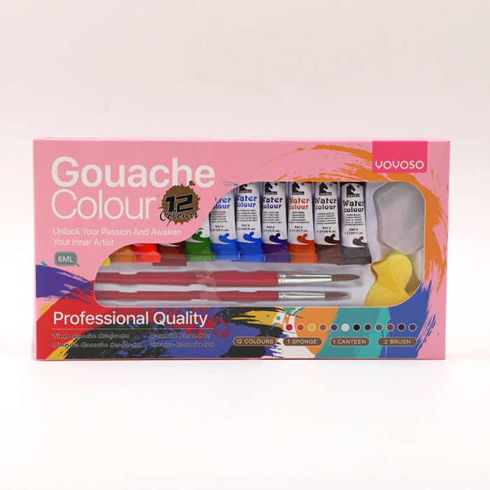 2L3A6745 Σετ Νερομπογιές – Σε Αλουμινένιο Σωληνάριο με 2 Πινέλα – 12 Τεμ. - Image 1