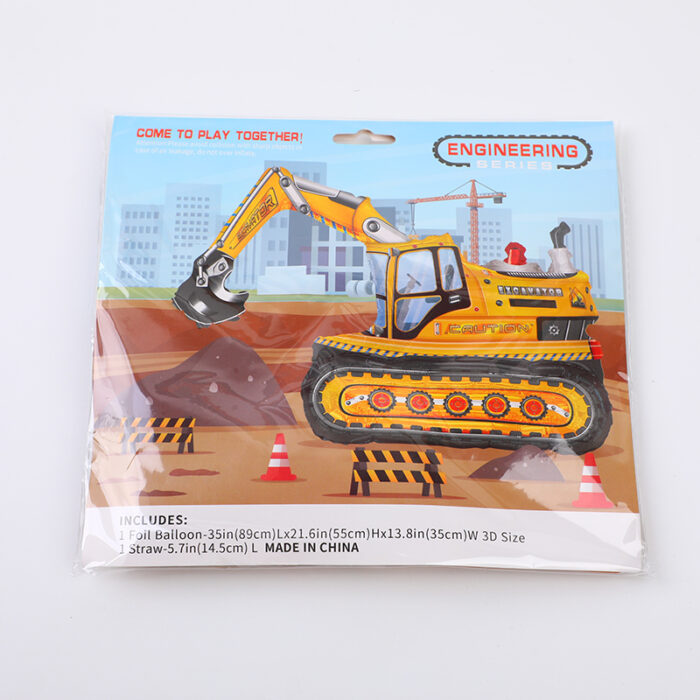 2L3A8286 Τρισδιάστατο μπαλόνι foil σε σχήμα εκσκαφέα – 1 τεμάχιο - Image 1