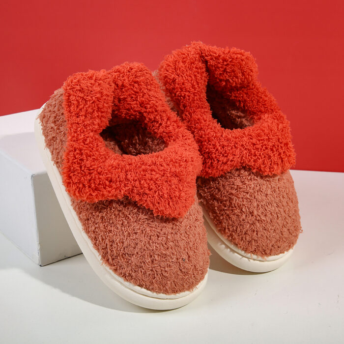 3X2A8554 Παιδικές Βαμβακερές Παντόφλες με Κάλυμμα Πτέρνας Star flower, Κόκκινο, Μέγεθος 30-31 - Image 1