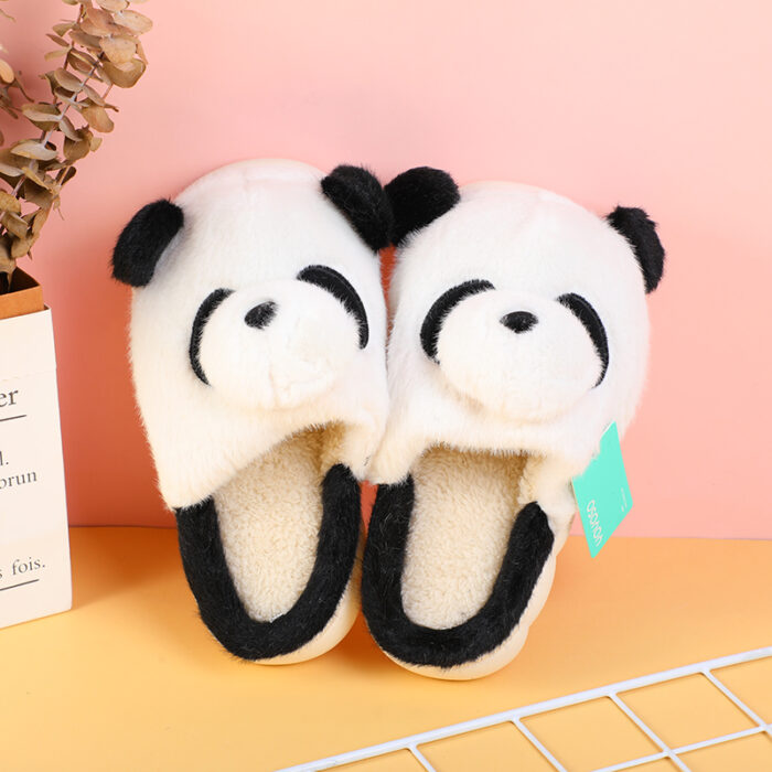 6942191683492 Παιδικές Βαμβακερές Παντόφλες, Χαριτωμένο Κουτάβι, Μαύρο-Λευκό, Μέγεθος 30-31 - Image 1