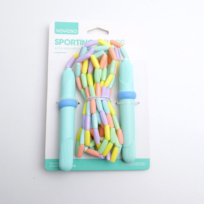 P1015840 Σχοινάκι Γυμναστικής από Μπαμπού – Rainbow – T034 - Image 1