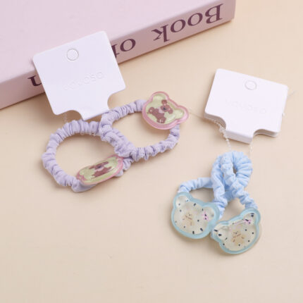 Μοντέρνα Λαστιχάκια Μαλλιών – Σχέδιο Cute Bear 2 τεμάχια